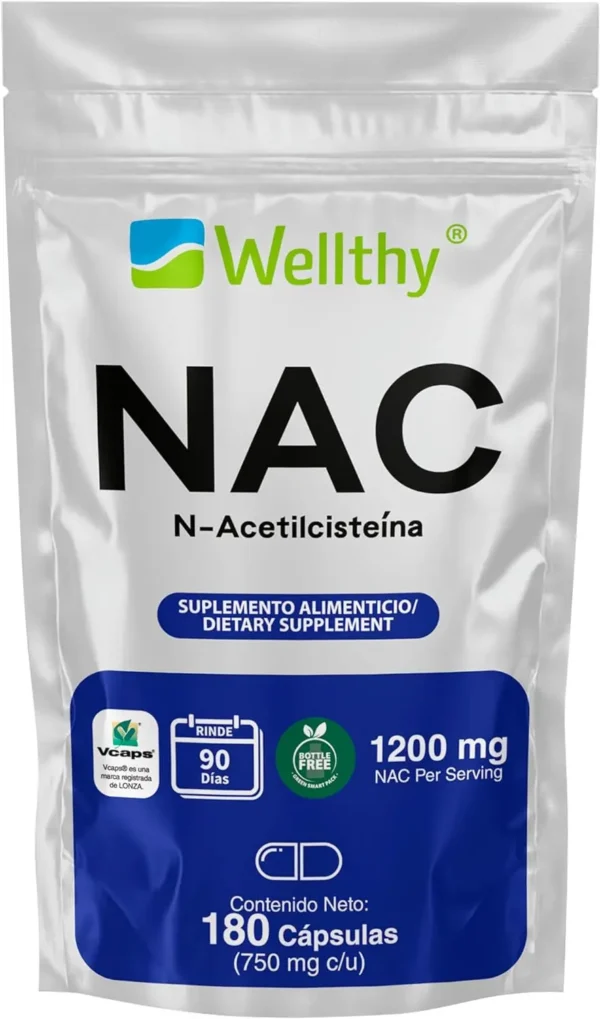 NAC N-Acetilcisteína 180 Cápsulas